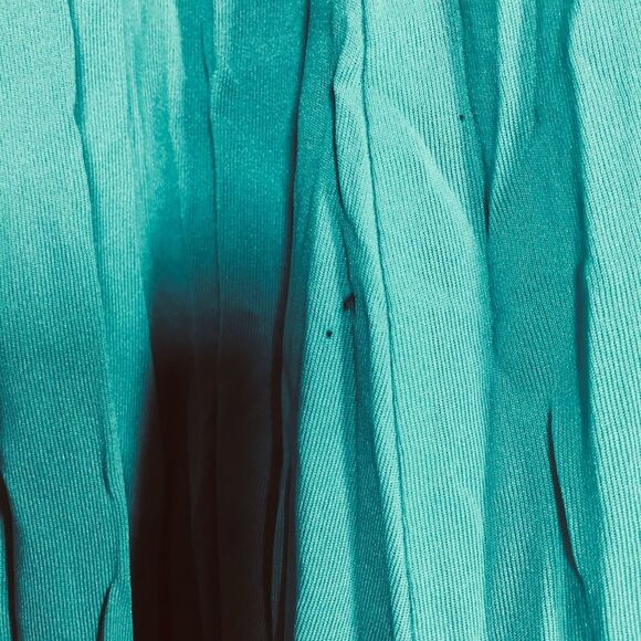 Aqua blue green stretchy crinkle skirt elasticated waist 34” size L mermaidcore - Picture 4 of 9